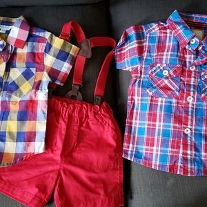 Baby boy shirts with suspenders